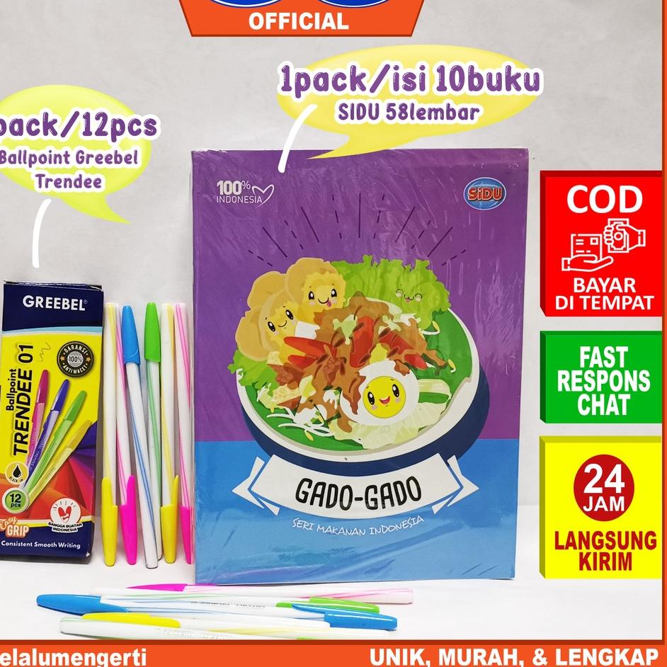 

Terjangkau IDOLAKU Buku Tulis SIDU isi 58 Lembar Isi 10 buku Sinar Dunia ORI Gratis Sampul