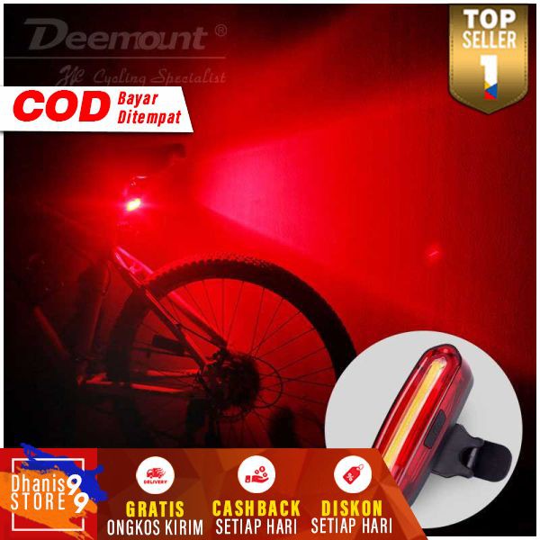 Lampu Sepeda LED Taillight Aksesoris Lamp Belakang Malam Speda Onthel