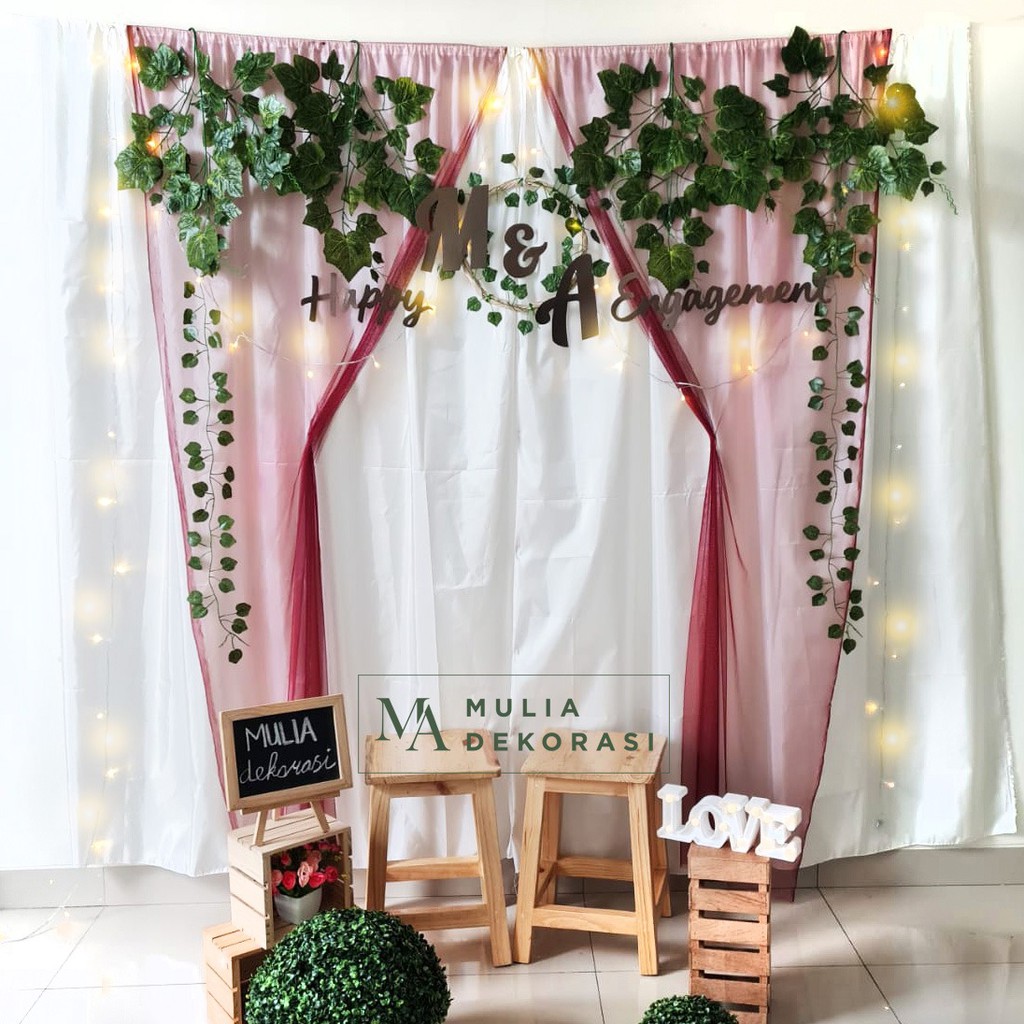 Dekorasi Backdrop Lamaran Nikahan Syukuran Aqiqah Khitan Background Bekdrop Paket P