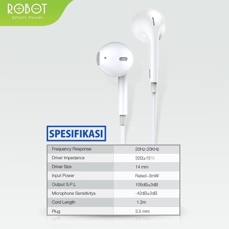 HEADSET ROBOT RE 10 Headset With Microphone HF Kabel 100% ORIGINAL PRODUK ROBOT RE10 RE 10