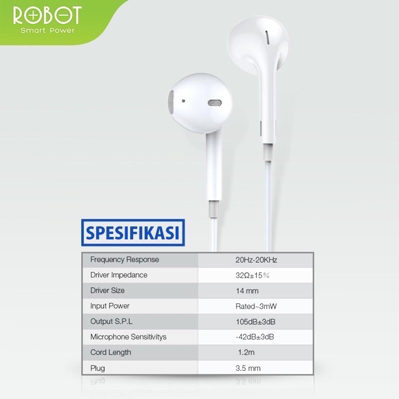 HEADSET ROBOT RE 10 Headset With Microphone HF Kabel 100% ORIGINAL PRODUK ROBOT RE10 RE 10