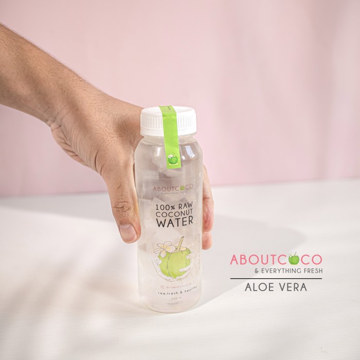 

AboutCoco 100% Raw Coconut Water with Aloe Vera 250 ml Bottle