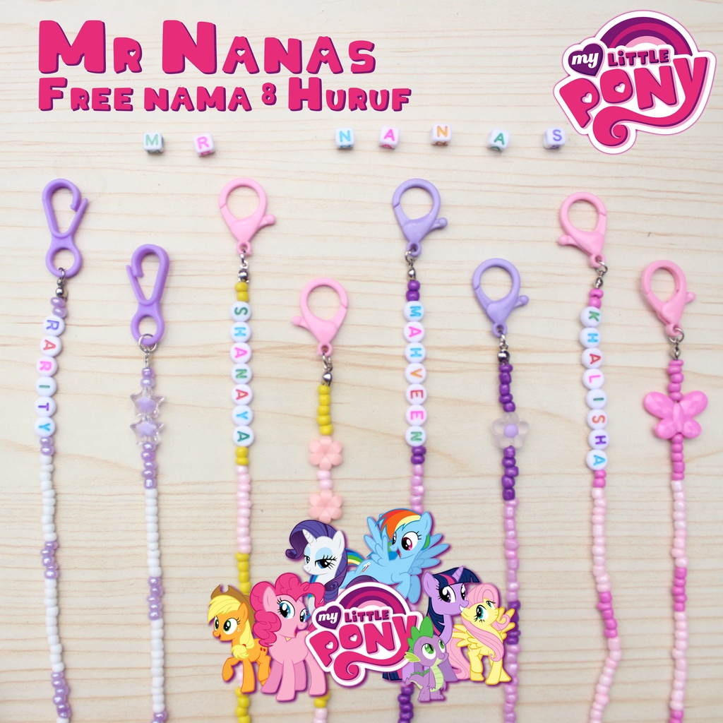 Little Pony FREE NAMA Tali Masker Anak Perempuan Kalung Masker Cewe Kartun Pony