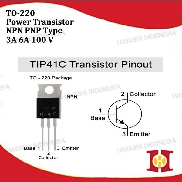 Transistor Switching Power Amplifier TR TIP 31 32 41 42 C NPN PNP - 10pcs