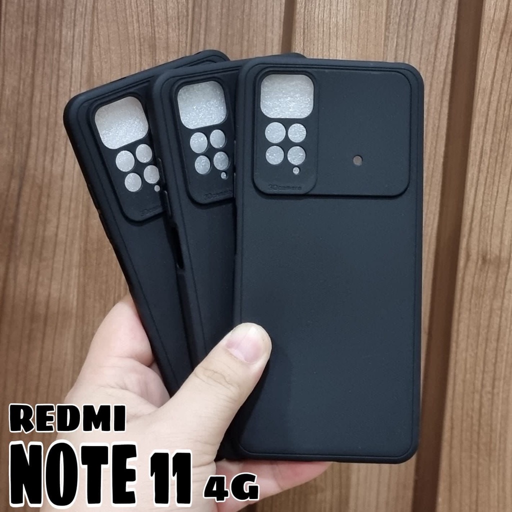 SoftCase Xiaomi Redmi Note 11 11 Pro 4G 5G Poco M4 Pro 4G with 3D Camera BLACK Casing Candy Macaron Pelindung Camera