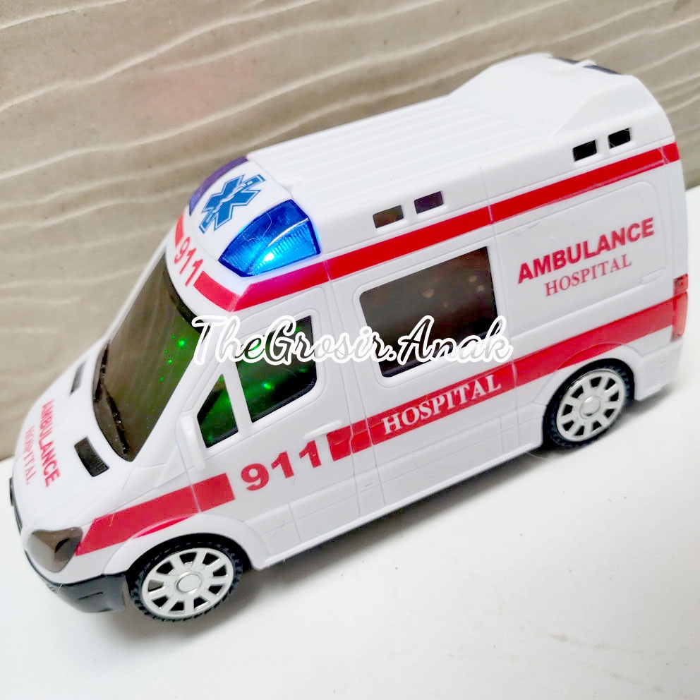 Mobil Ambulance Hospital 3D Lampu Musik