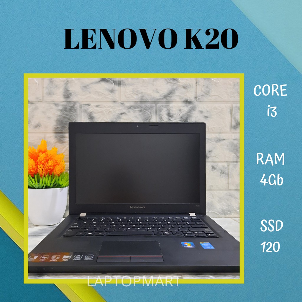 Laptop Lenovo K20 Intel i3 ssd 120 mantab - laptop scond kondisi prima