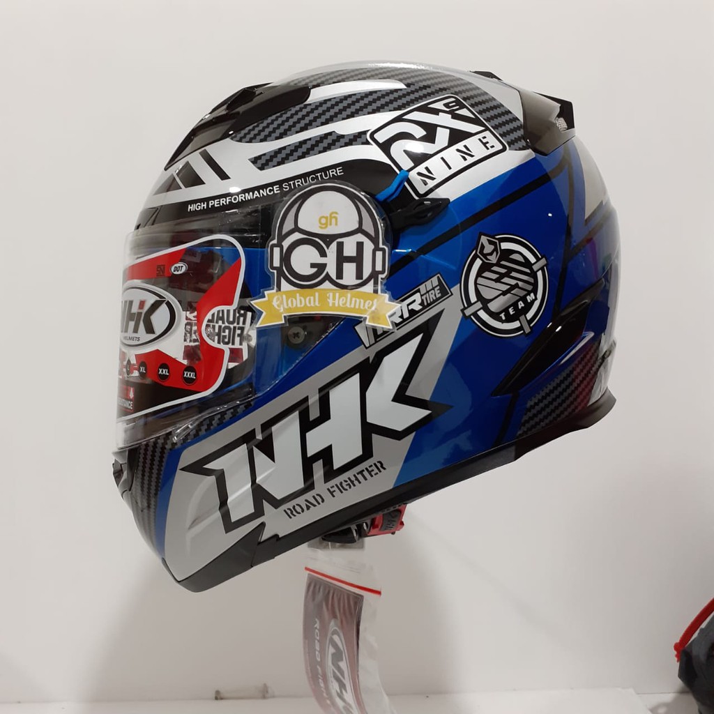 HELM NHK RX9 RACER X NHK RX-9 RACER X NHK RX NINE BLUE SILVER