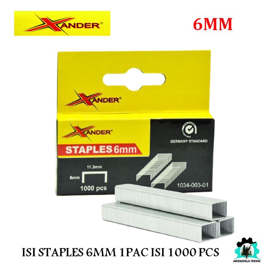 

Isi Staples 6 Mm Isi Stapler U Refill Stapler Gun 1000pcs