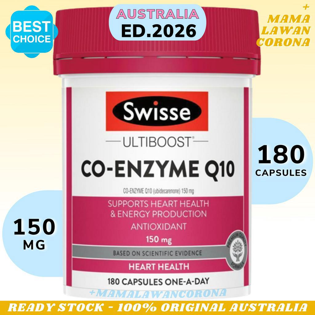 Swisse Ultiboost CoEnzyme Q10 150 mg 180 Capsules Co Enzyme Australia / Blackmores CoQ10 150mg 30 150 Kapsul