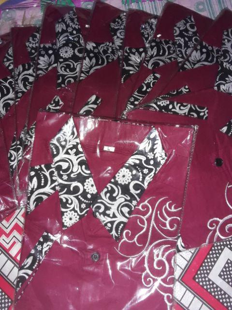 Seragam Batik Cowok Pekalongan / Seragam Atasan Batik Pria Kombinasi Prada Pekalongan