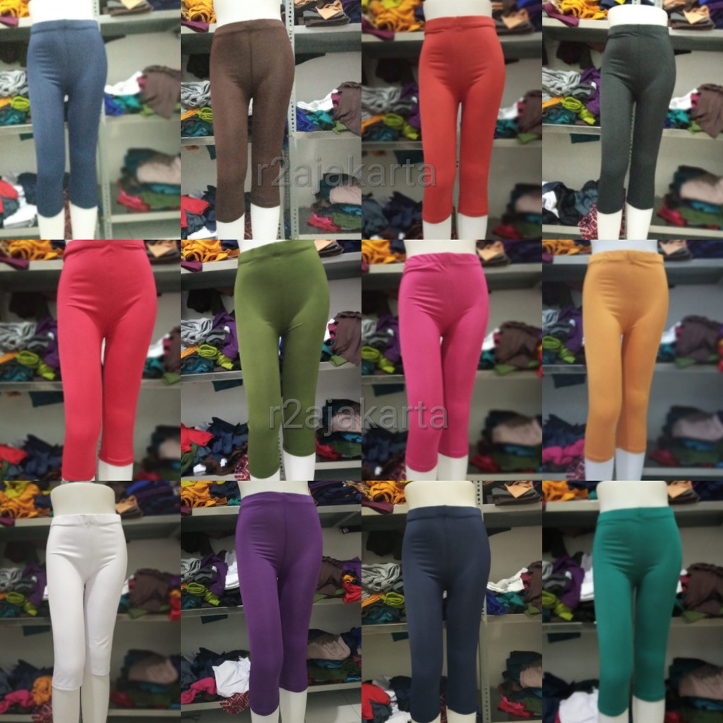 Celana Legging 7/8 jersey SPANDEX tebal r2ajakarta legging polos