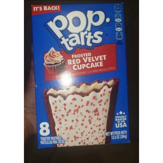 

KELLOGGS POP TARTS FROSTED RED VELVET CUPCAKE 2 PCS/KELLOGG'S POP TARTS TOASTER ECER
