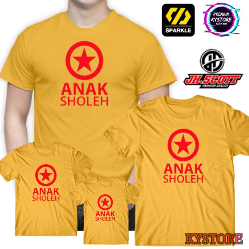 kaos anak superhero atasan pria Anak Soleh Edisi Famili - Kystore