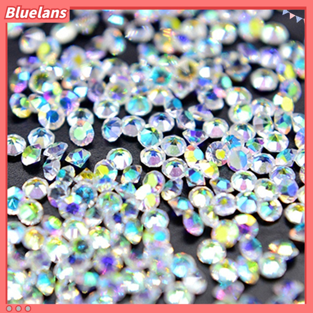 Bluelans 300Pcs / Kotak Stiker Kuku Mini Aksen Berlian Imitasi Untuk Dekorasi Manicure / Nail Art
