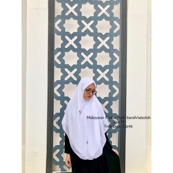 [COD] MALAYSIAN KHIMAR MATERIAL BABYDOLL ARMANY BY RURIHIJABSYARI-Putih Bersih/Sekolah