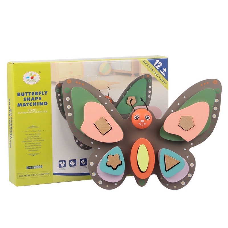 butterfly shape matching mainan bongkar pasang belajar mengenal bentuk