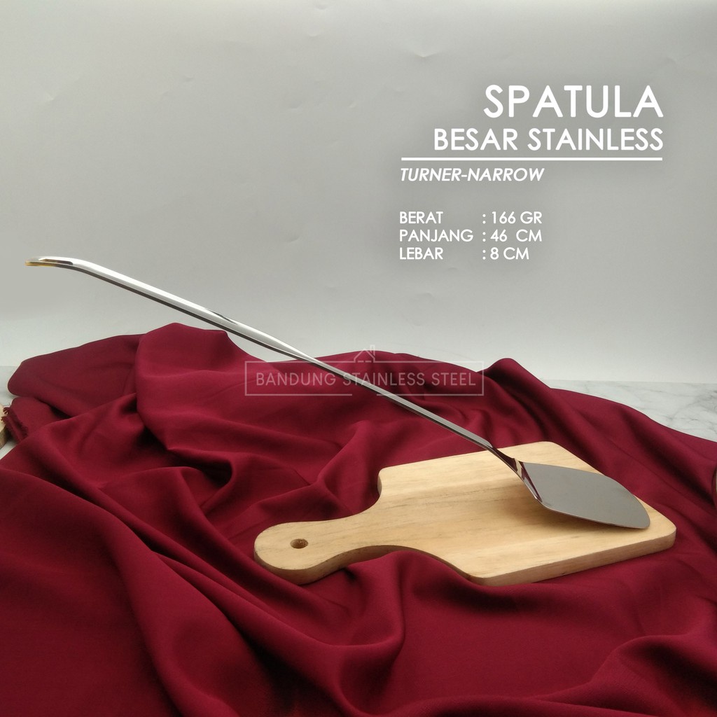 SPATULA SUSUK SUTIL MASAKAN BESAR STAINLESS TEBAL