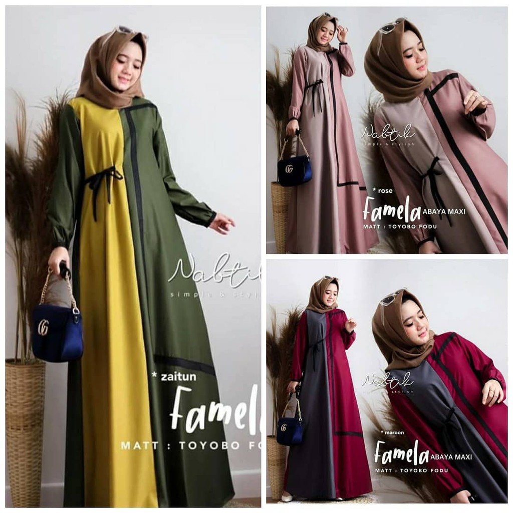 Famela Abaya Maxi - Jual Abaya Termurah | Shopee Indonesia