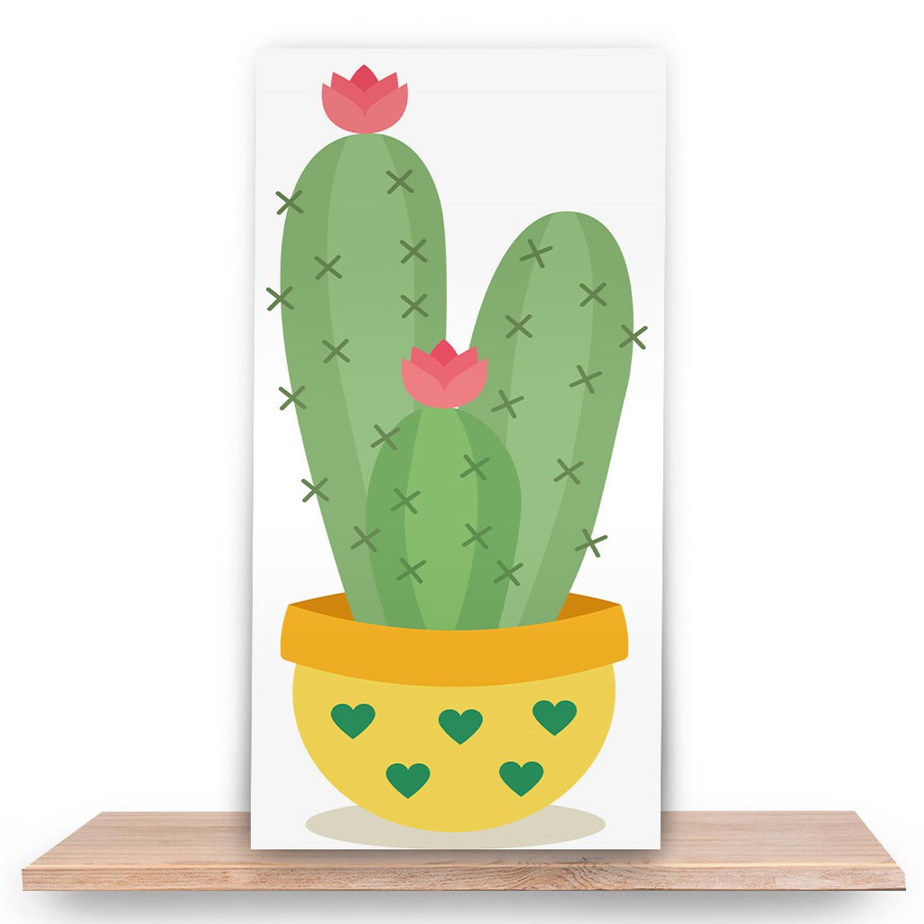 Wall decor Hiasan  Dinding  Kayu  Motif  Kaktus KSA3 