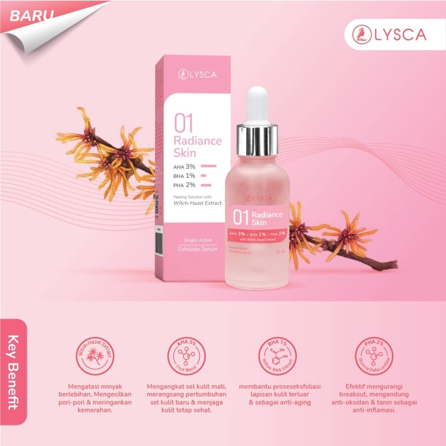 LYSCA RADIANCE SKIN AHA 3%, BHA 1%, PHA 2% Peeling Serum Solution