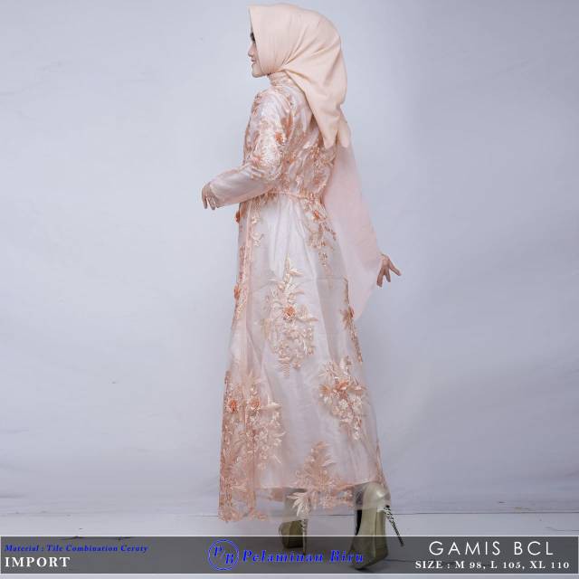 Set kebaya gamis BCL - KEBAYA MODERN MODEL GAMIS BAHAN TULLE - GAMIS SELENDANG - BAJU KEBAYA TERBARU