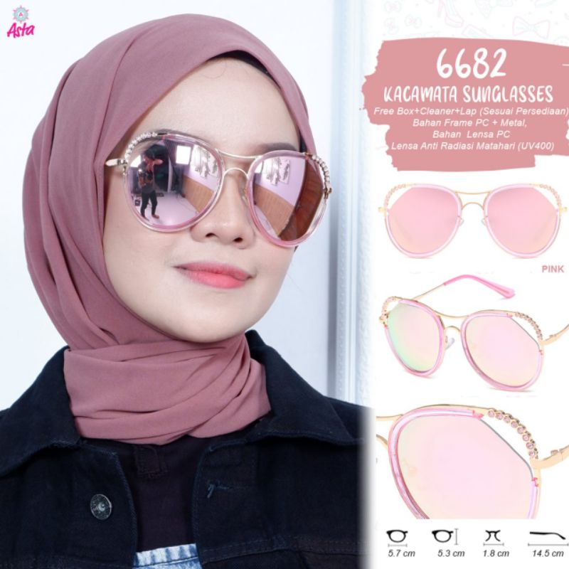 Kacamata Wanita Murah Anti Radiasi Matahari Kode 6682 Ori by Asta