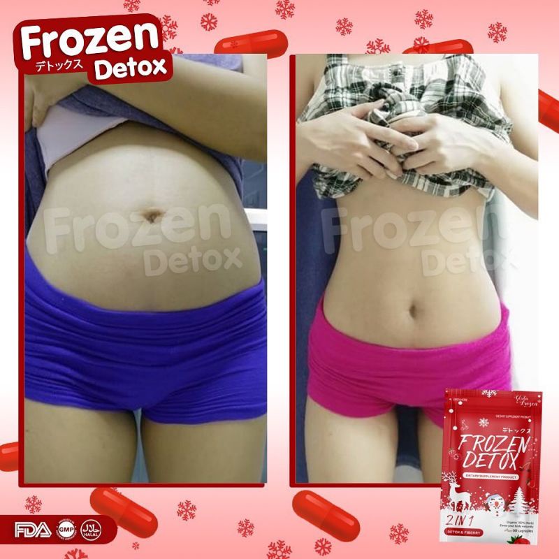 FROZEN DETOX 100% ORIGINAL THAILAND HALAL BARCODE GLUTA PELANGSING DIET 60 KAPSUL - JOJU COLLAGEN