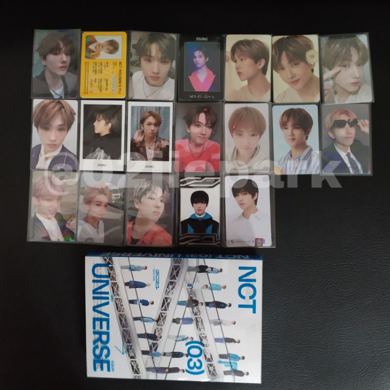 WTS PC JISUNG ALBUM UNIVERSE ROLLIN WE BOOM WGU ID AC PAST AGENT HF POLA CANDY LAB