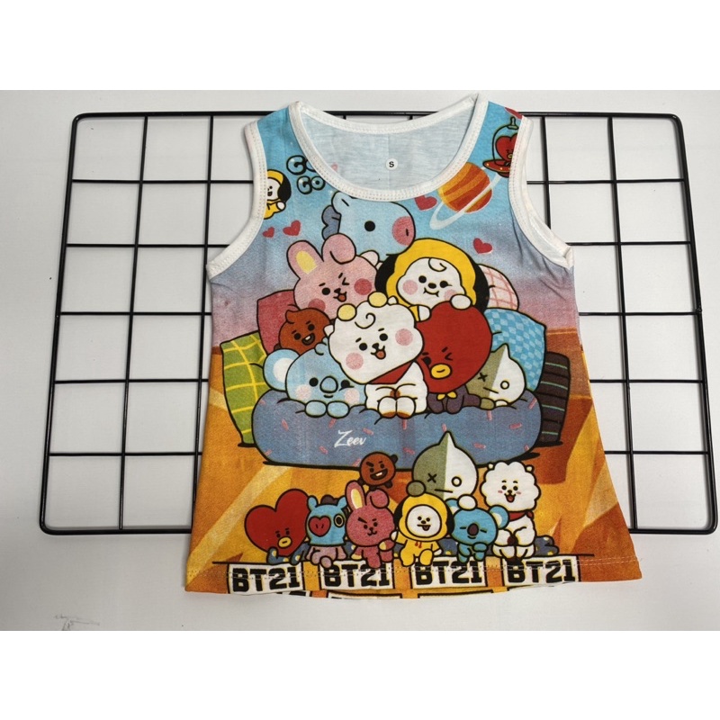 Singlet anak perempuan-singlet BT21 1-10 tahun