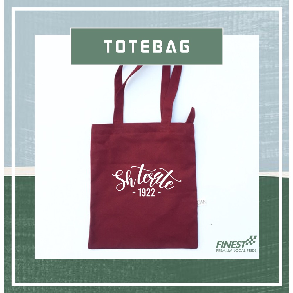 Tas Bahu ToteBag PSHT Bahan Drill Premium Resleting Tali Kain 30 x 40 cm