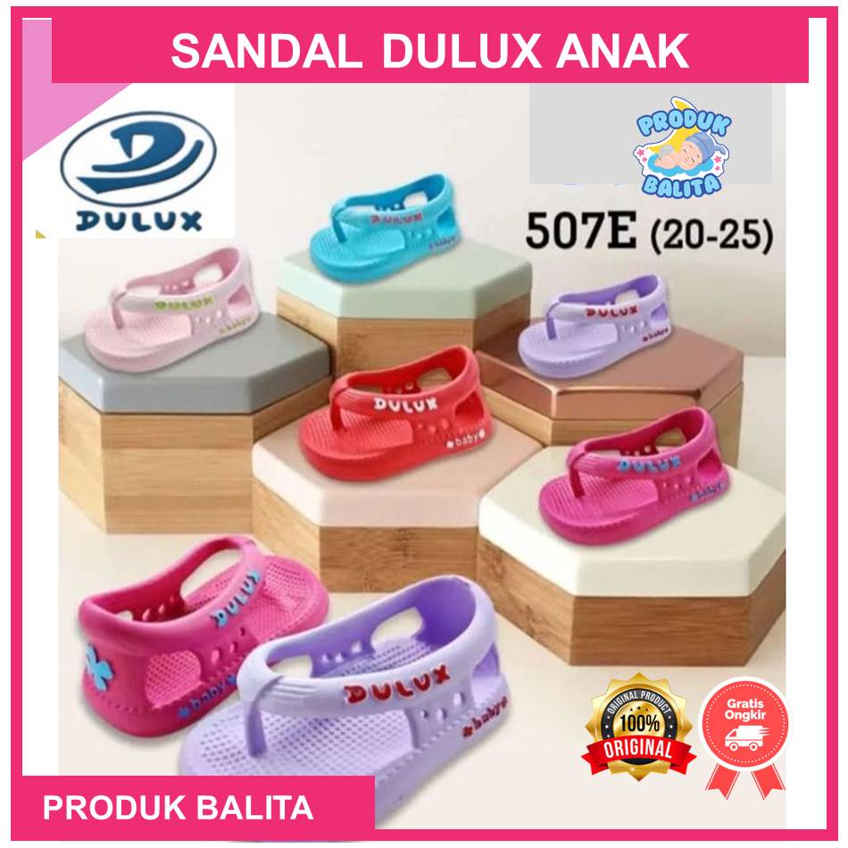 Sandal Anak Dulux 507E Sandal Jepit Serampat Tali Belakang Anak Perempuan Sandal Karet Anak Terlaris