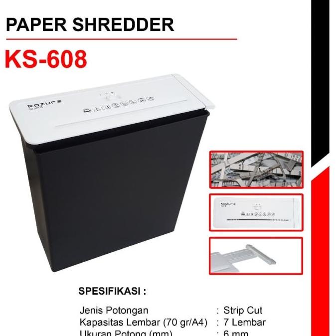

Mesin Penghancur Kertas KOZURE KS-608 Strip Cut - Paper Shredder