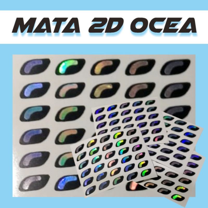 Mata 2D Ocea Cutting Sticker Hologram Pelangi