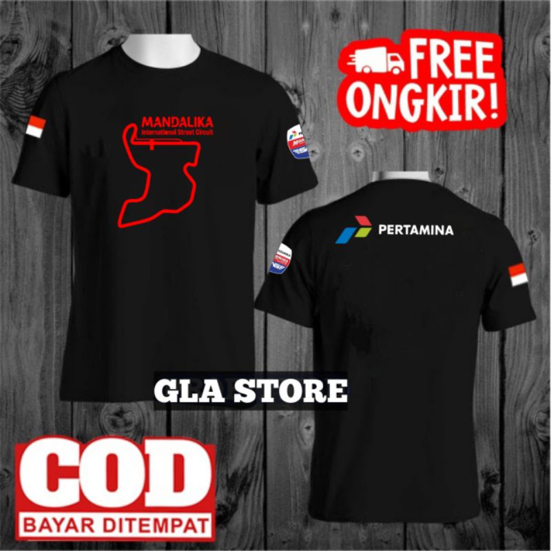 t-shirt/kaos sirkuit mandalika/baju sirkuit mandalika tangan pendek