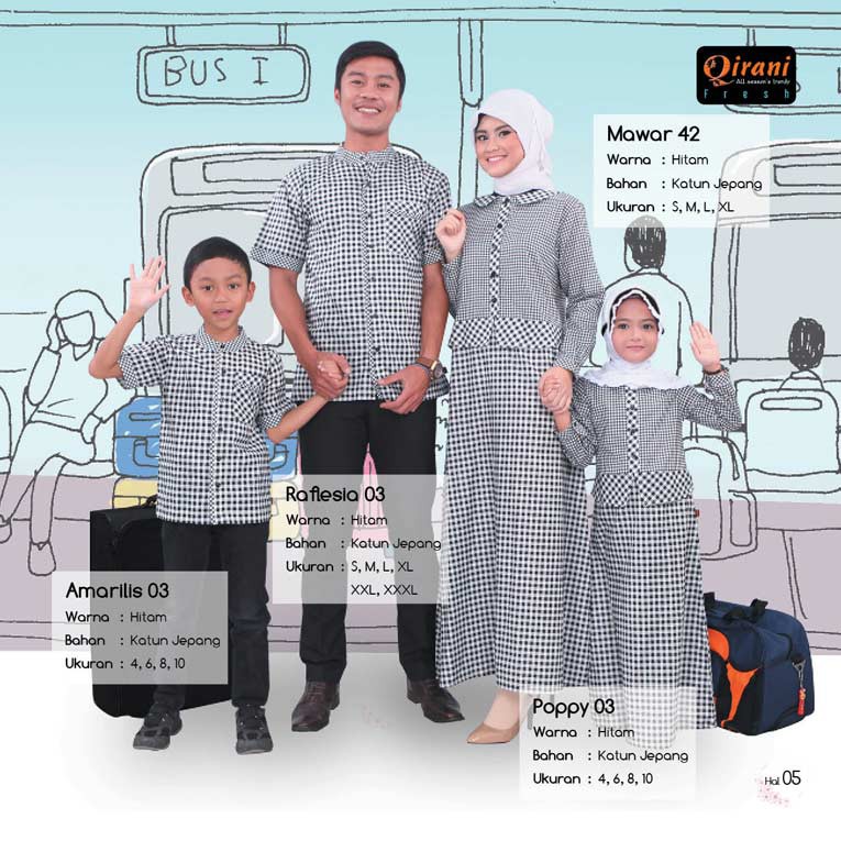 Qirani Sarimbit Fresh 03 A - Sarimbit Katun Jepang - Jual Baju Muslim Original