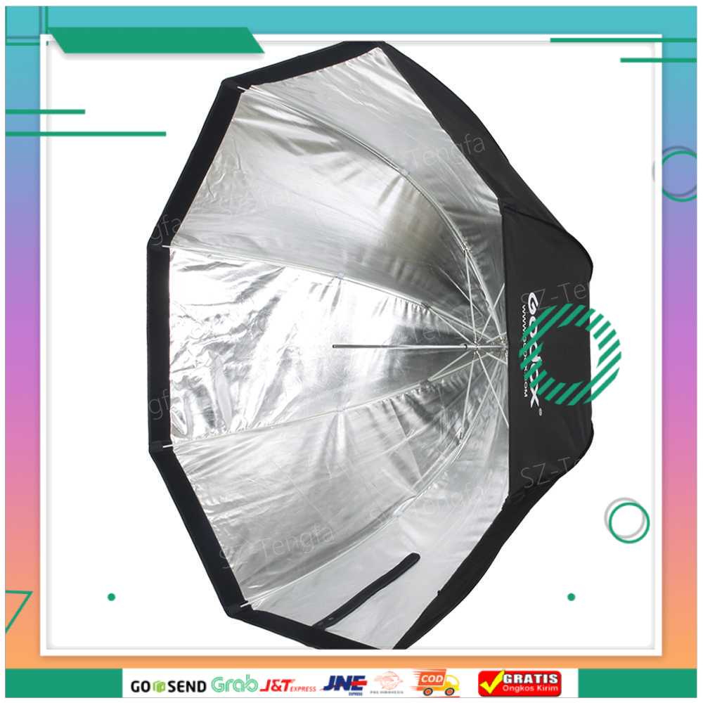 (BISA COD) FTIHSHPGodox Payung Octagonal Softbox Reflektor Flash 120 CM (Original)