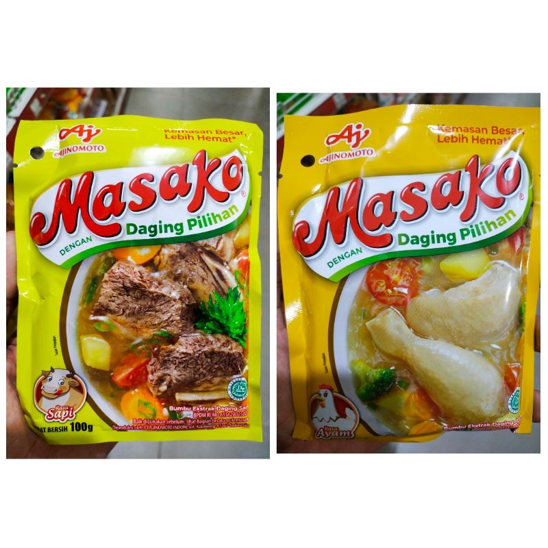 

MASAKO Bumbu Ekstrak Daging Sapi dan Ayam 100gr / Bumbu Kaldu Ayam dan Sapi
