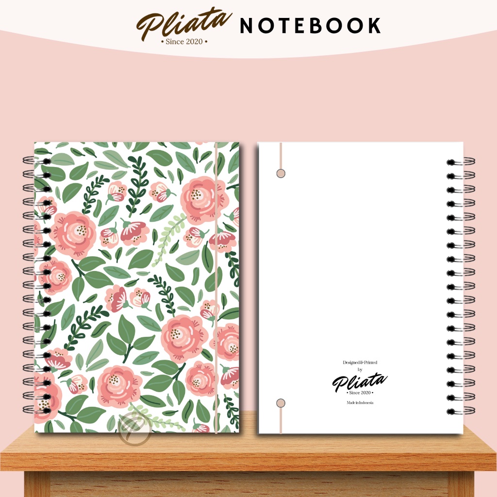 PLIATA NOTEBOOK SPIRAL - (PN57) Floral 1 - Softcover Doft Aesthetic Book Buku Tulis
