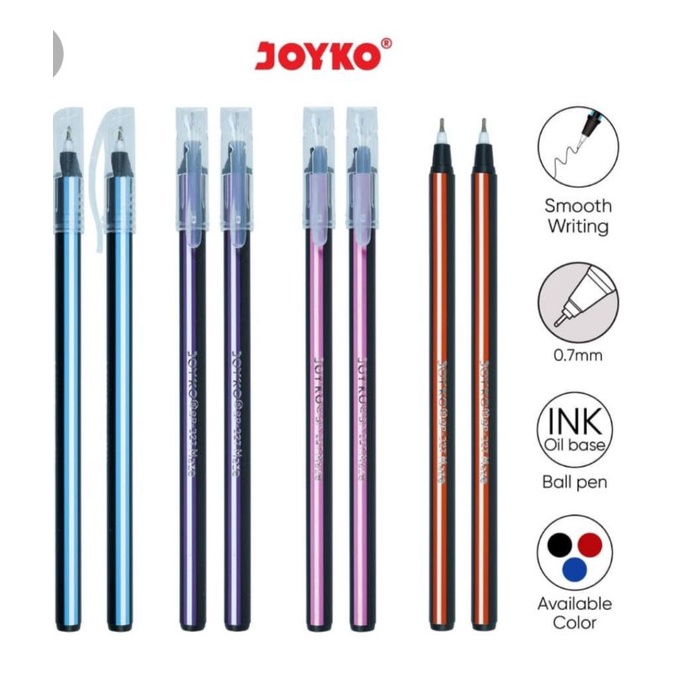 

HAN STATIONERY Bolpoin BP-327 Joyko Maze hitam isi 12pc