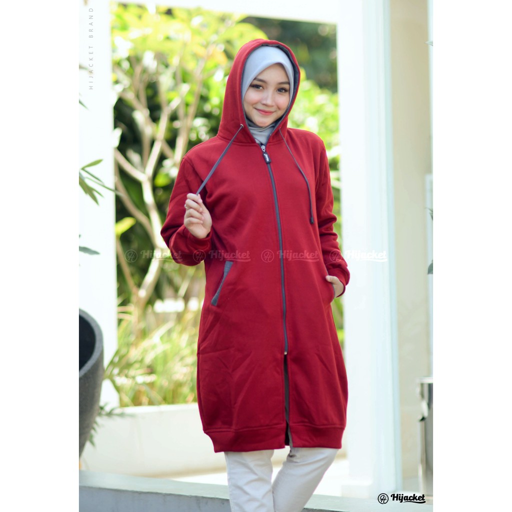 ⭐️GRATIS ONGKIR⭐️ HIJACKET BASIC Jaket Wanita Muslimah-MAROON (Marun)