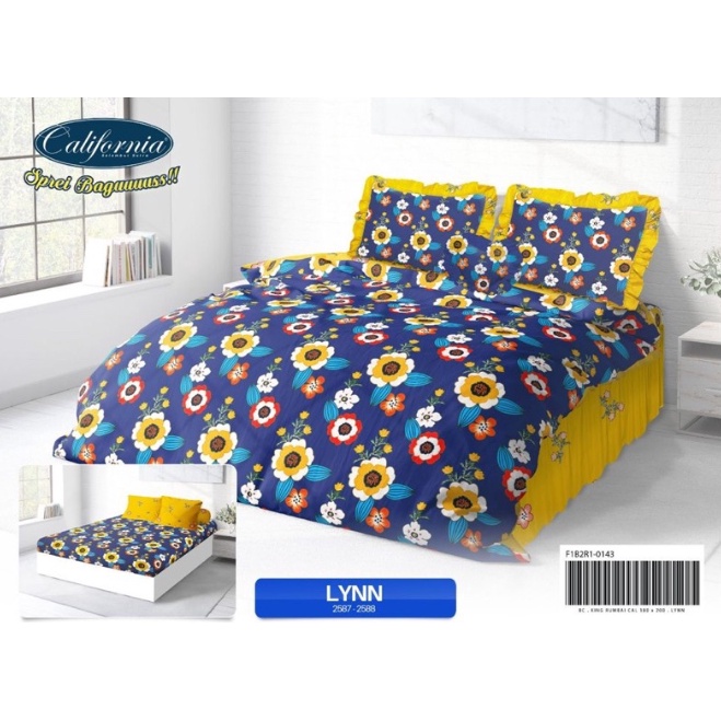 ❤ IJN ❤ BED COVER / BEDCOVER CALIFORNIA RUMBAI (160x200) NO 2