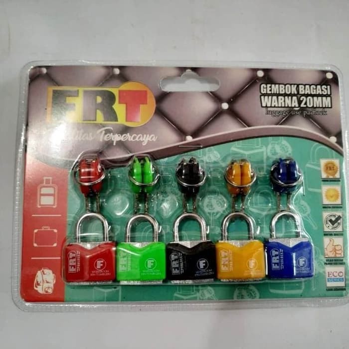 Gembok Koper Warna ECO BLISTER FRT20mm Bagus