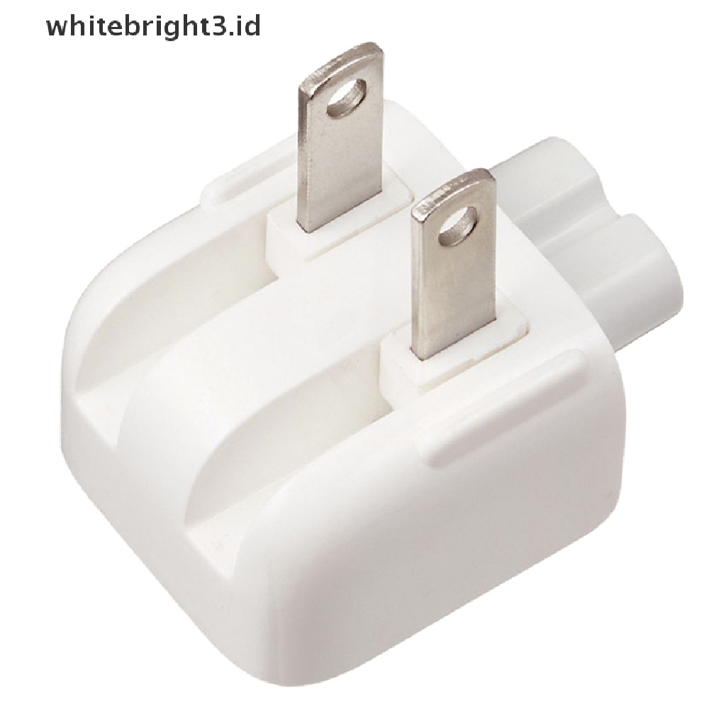 (whitebright3.id) Adapter Charger Power AC US Bentuk Bebek Untuk Apple MacBook Pro Air