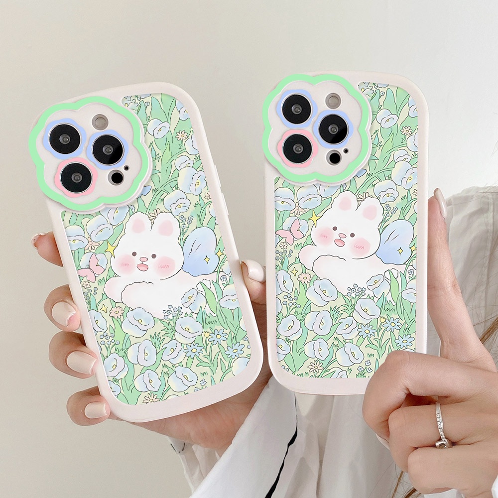 Soft Case Silikon Motif Bunga Untuk iPhone 11 Pro Max 12 Pro Max 13 Pro Max XR X XS Max