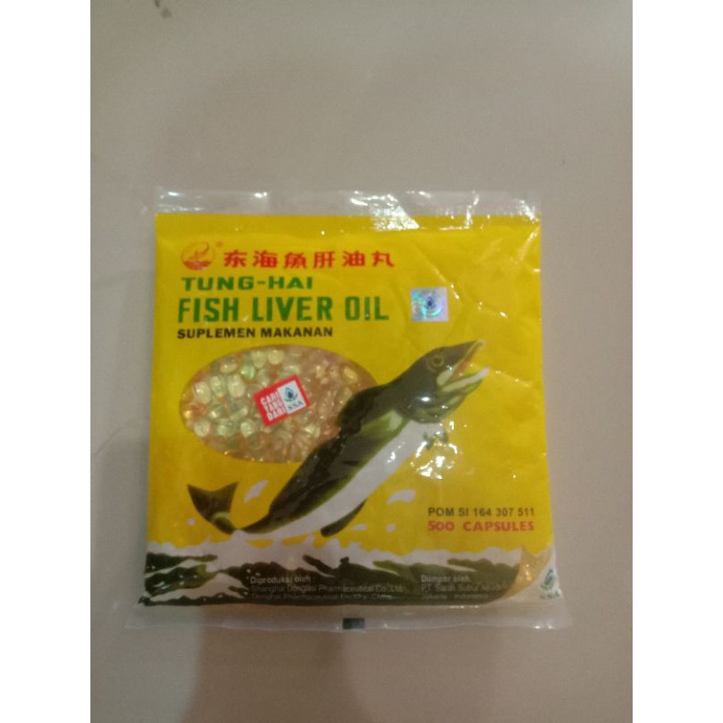 Fish Liver Oil Minyak Ikan Kucing Anjing  Suplemen Makanan Hewan 1 pcs Isi 500 capsul