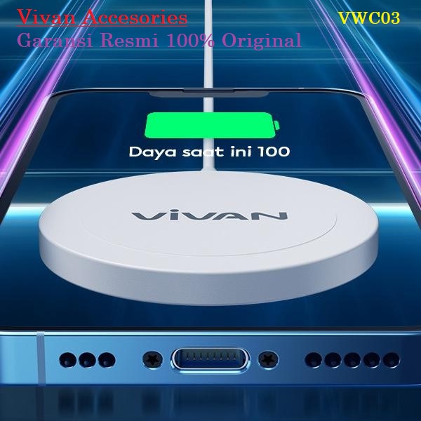 Vivan VWC03 Wireless Quick Charger 15W Max for Apple iPhone &amp; Android