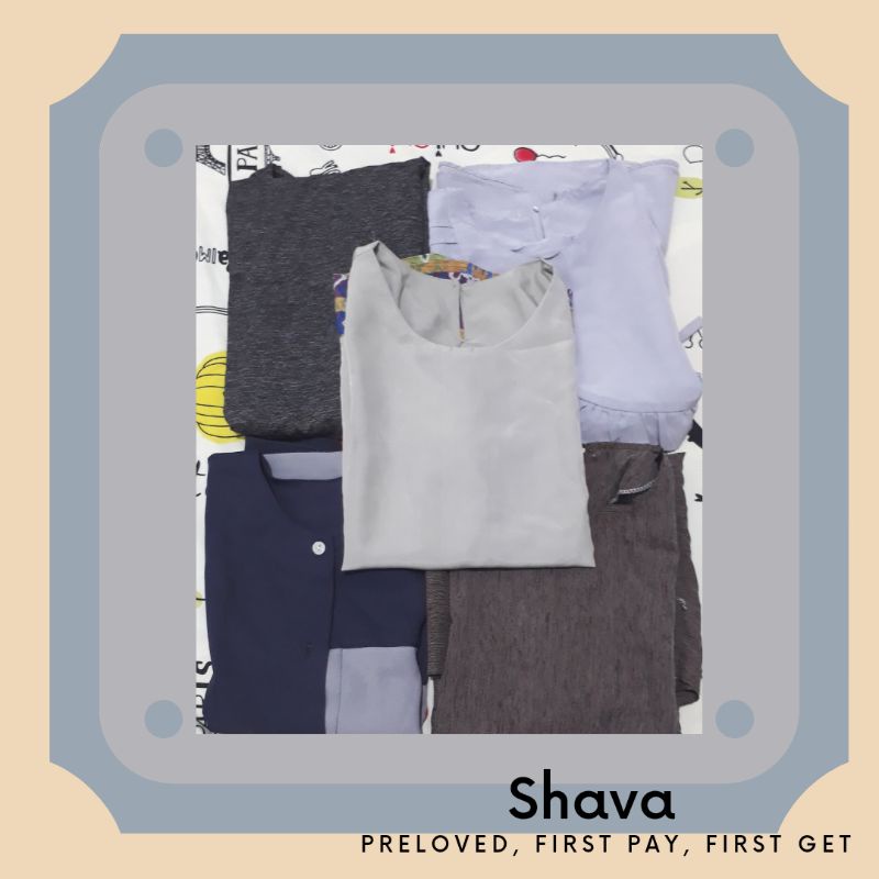 Preloved_Shava baju Thrift Shop blouse batik coat tunik