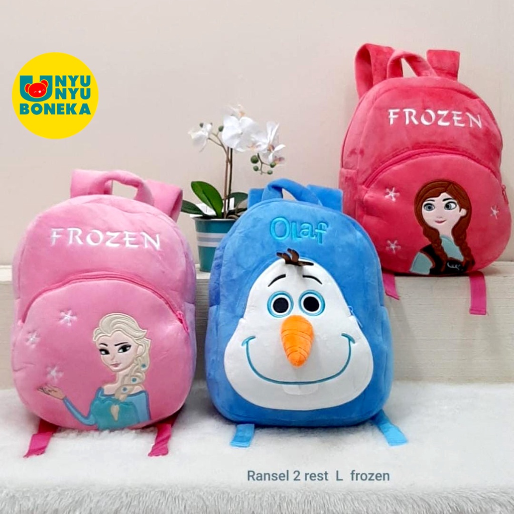 tas ransel anak Besar Boneka sofia frozen elsa anna uk.35cm cocok anak tk paud Olaf frozen