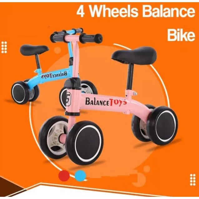 Balance Toys Balance Bike Sepeda Anak Sepeda Keseimbangan Roda 4 - Biru Wendy.Rich